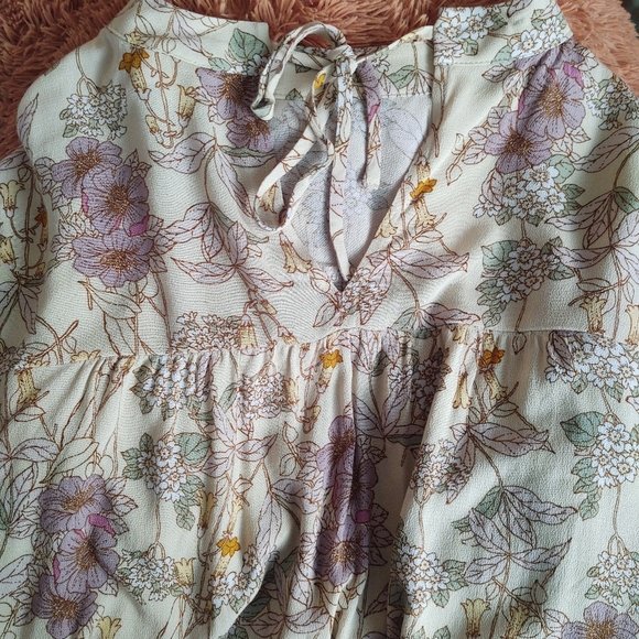 A.n.a new approach women's dress long sleeve  yellow floral size S - Picture 10 of 15